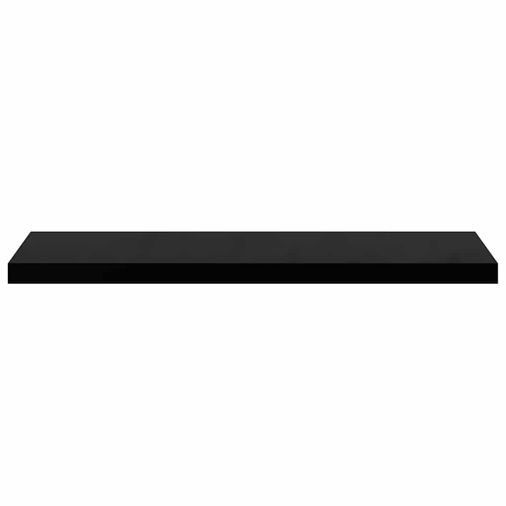 vidaXL Floating Wall Shelves 4 pcs High Gloss Black 90x23.5x3.8 cm MDF