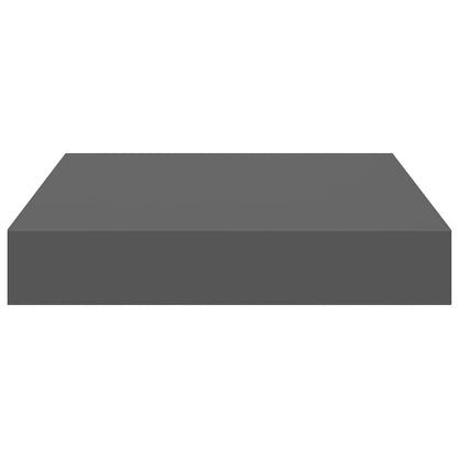 vidaXL Wall Shelf | High gloss grey | Honeycomb MDF, metal | 23x23.5x3.8 cm