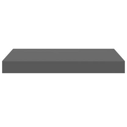 vidaXL Floating Wall Shelf High Gloss Grey 40x23x3.8 cm MDF