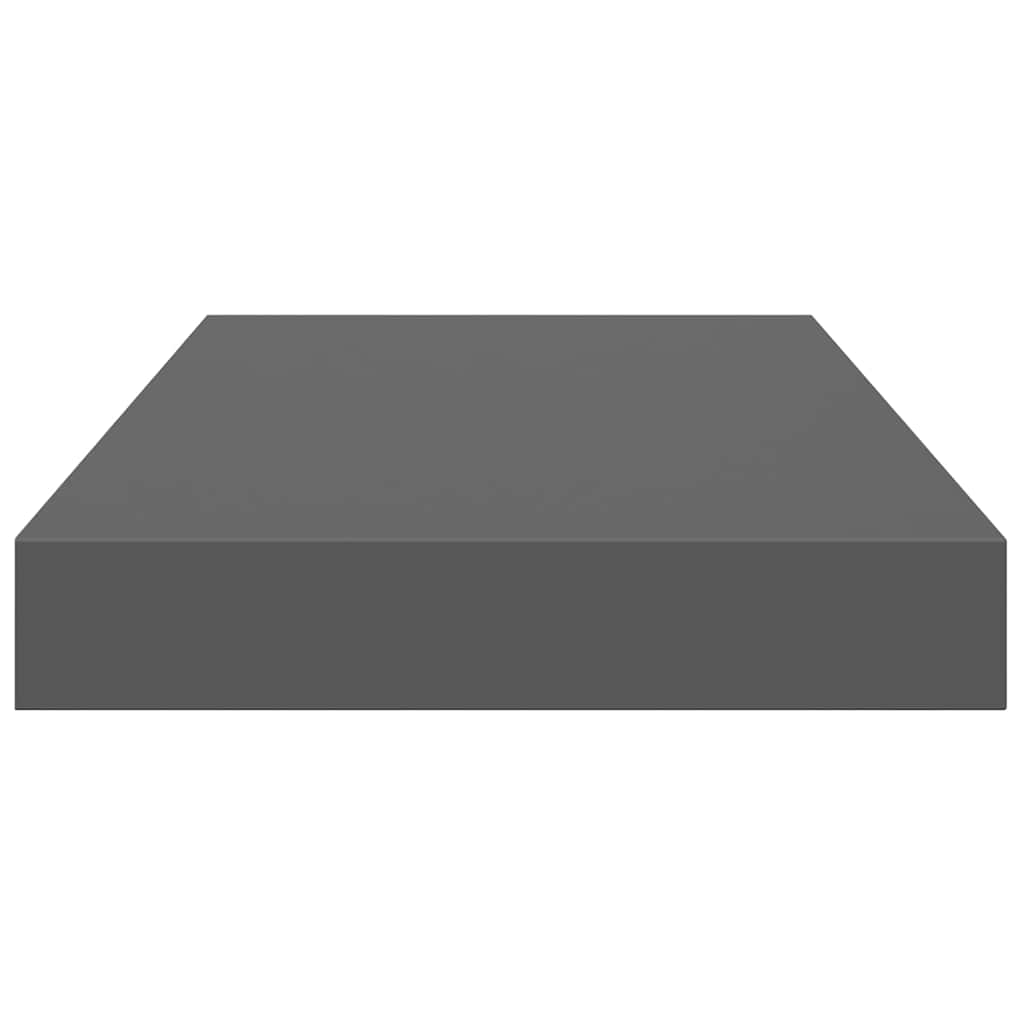 vidaXL Floating Wall Shelf High Gloss Grey 40x23.5x3.8 cm MDF