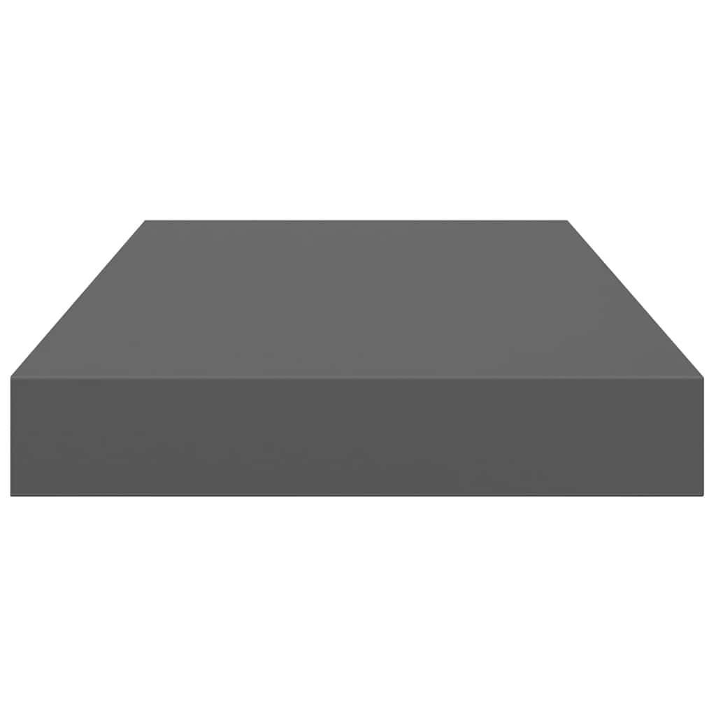 vidaXL Floating Wall Shelf High Gloss Grey 40x23x3.8 cm MDF