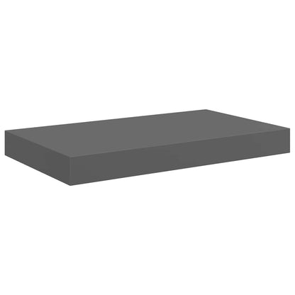 vidaXL Floating Wall Shelves 4 pcs High Gloss Grey 40x23x3.8 cm MDF