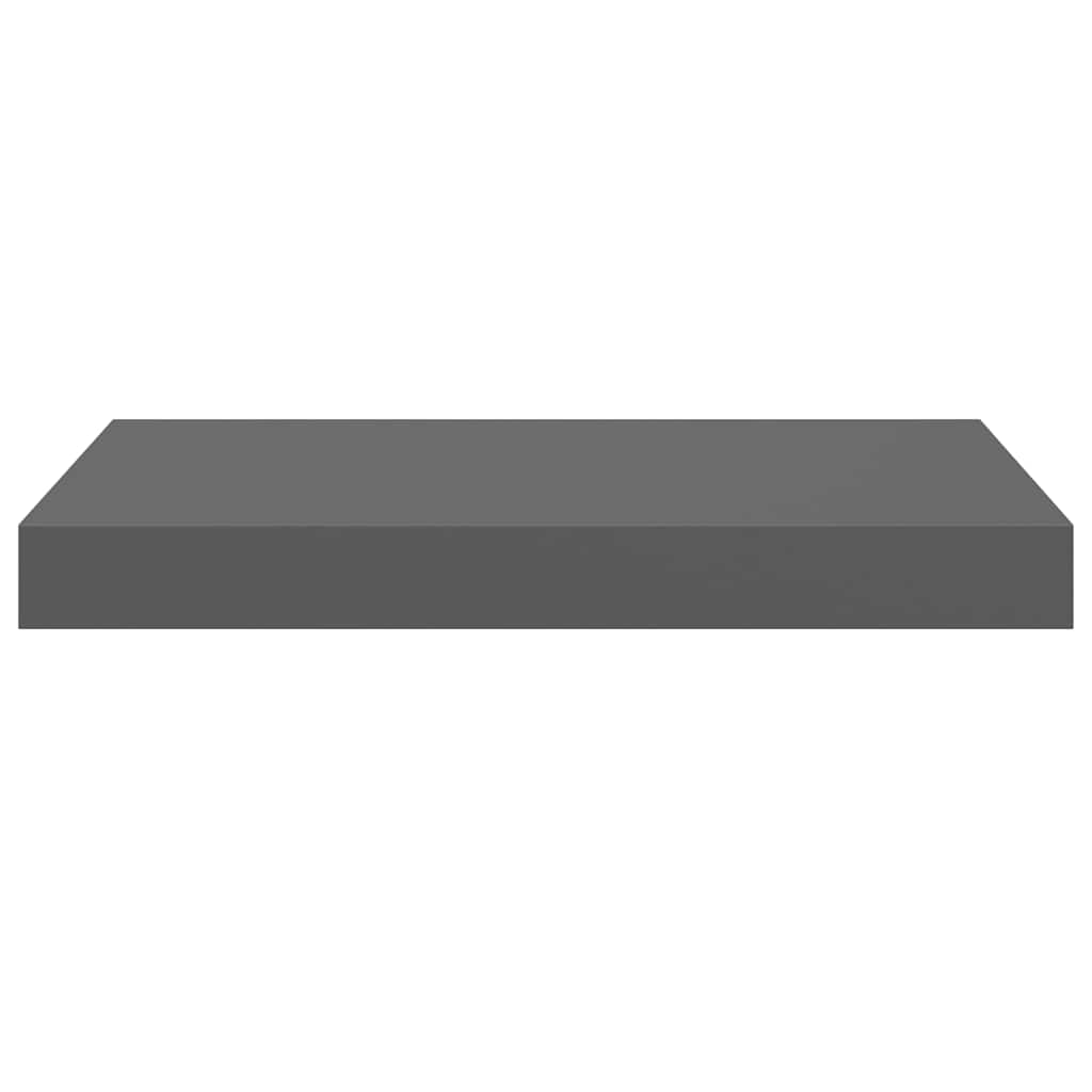 vidaXL Floating Wall Shelves 4 pcs High Gloss Grey 40x23x3.8 cm MDF