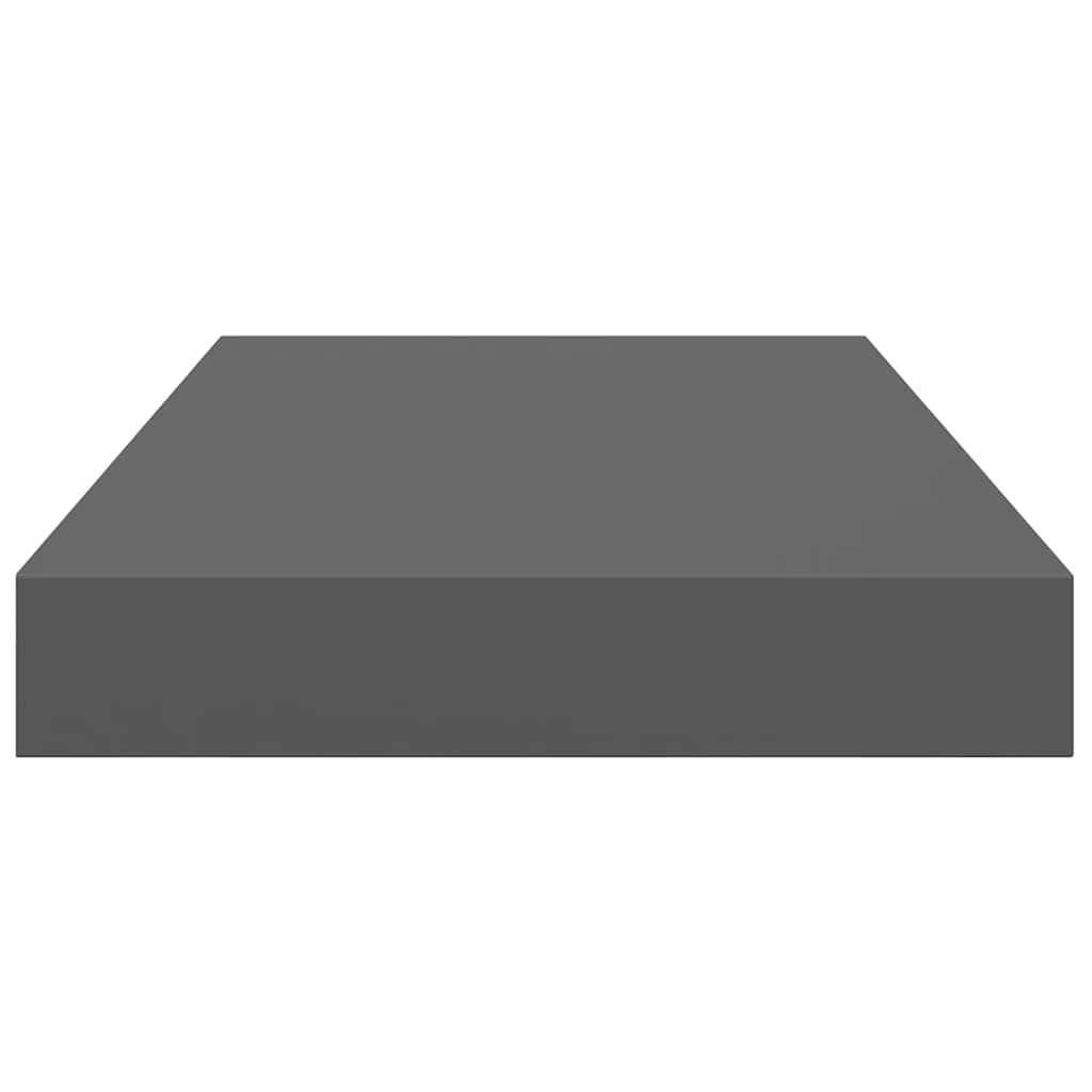 vidaXL Floating Wall Shelves 4 pcs High Gloss Grey 40x23x3.8 cm MDF