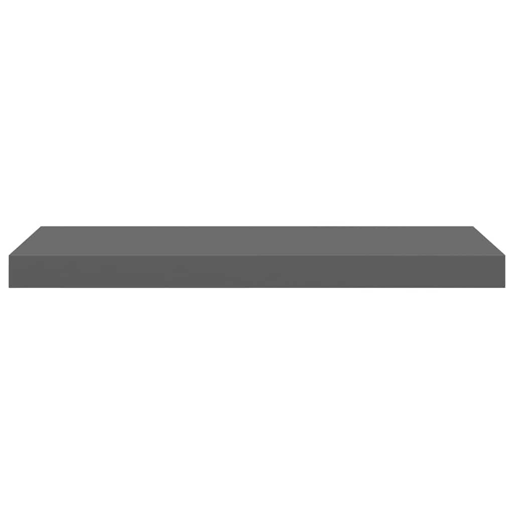 vidaXL Floating Wall Shelf High Gloss Grey 60x23.5x3.8 cm MDF