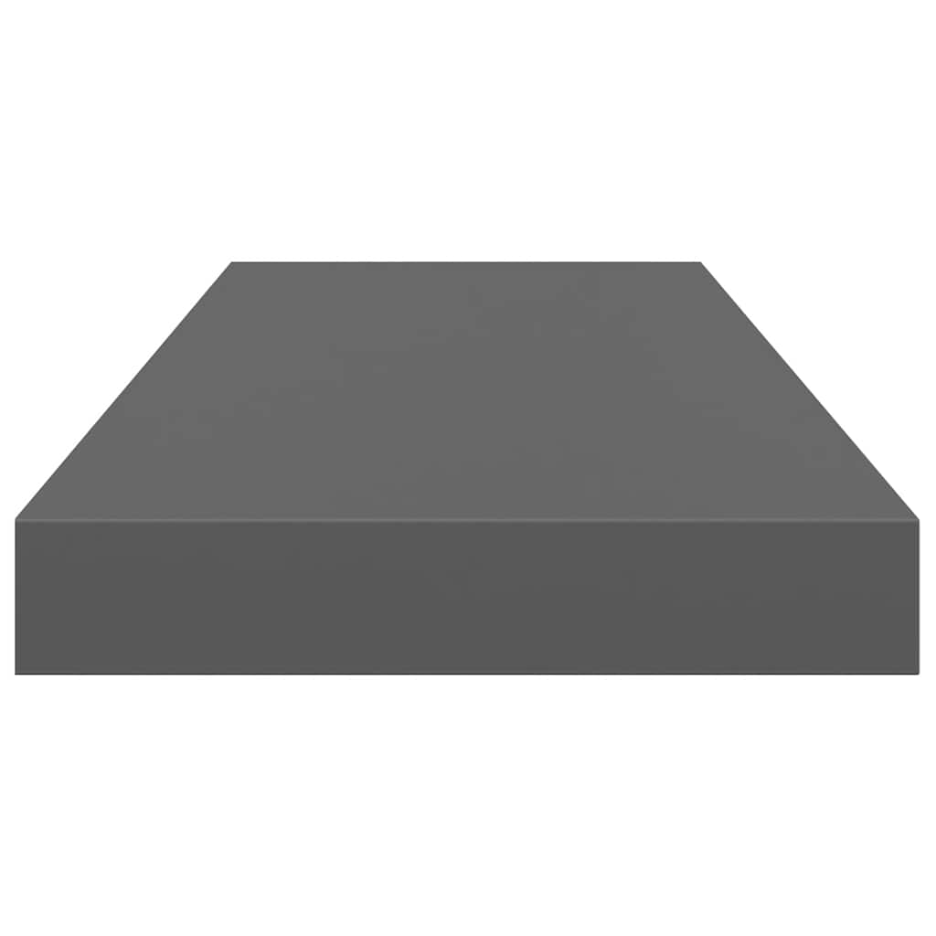 vidaXL Floating Wall Shelf High Gloss Grey 60x23.5x3.8 cm MDF
