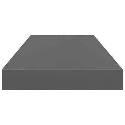 vidaXL Floating Wall Shelf High Gloss Grey 60x23.5x3.8 cm MDF