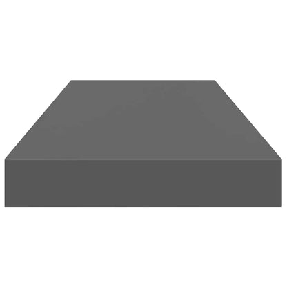 vidaXL Floating Wall Shelves 4 pcs High Gloss Grey 60x23.5x3.8 cm MDF