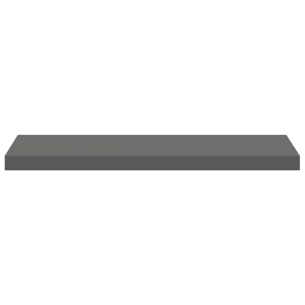 vidaXL Floating Wall Shelf High Gloss Grey 80x23.5x3.8 cm MDF