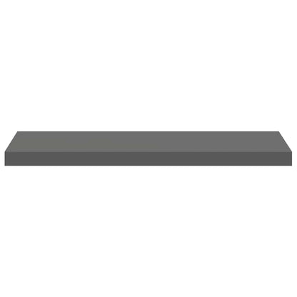 vidaXL Floating Wall Shelf High Gloss Grey 80x23.5x3.8 cm MDF