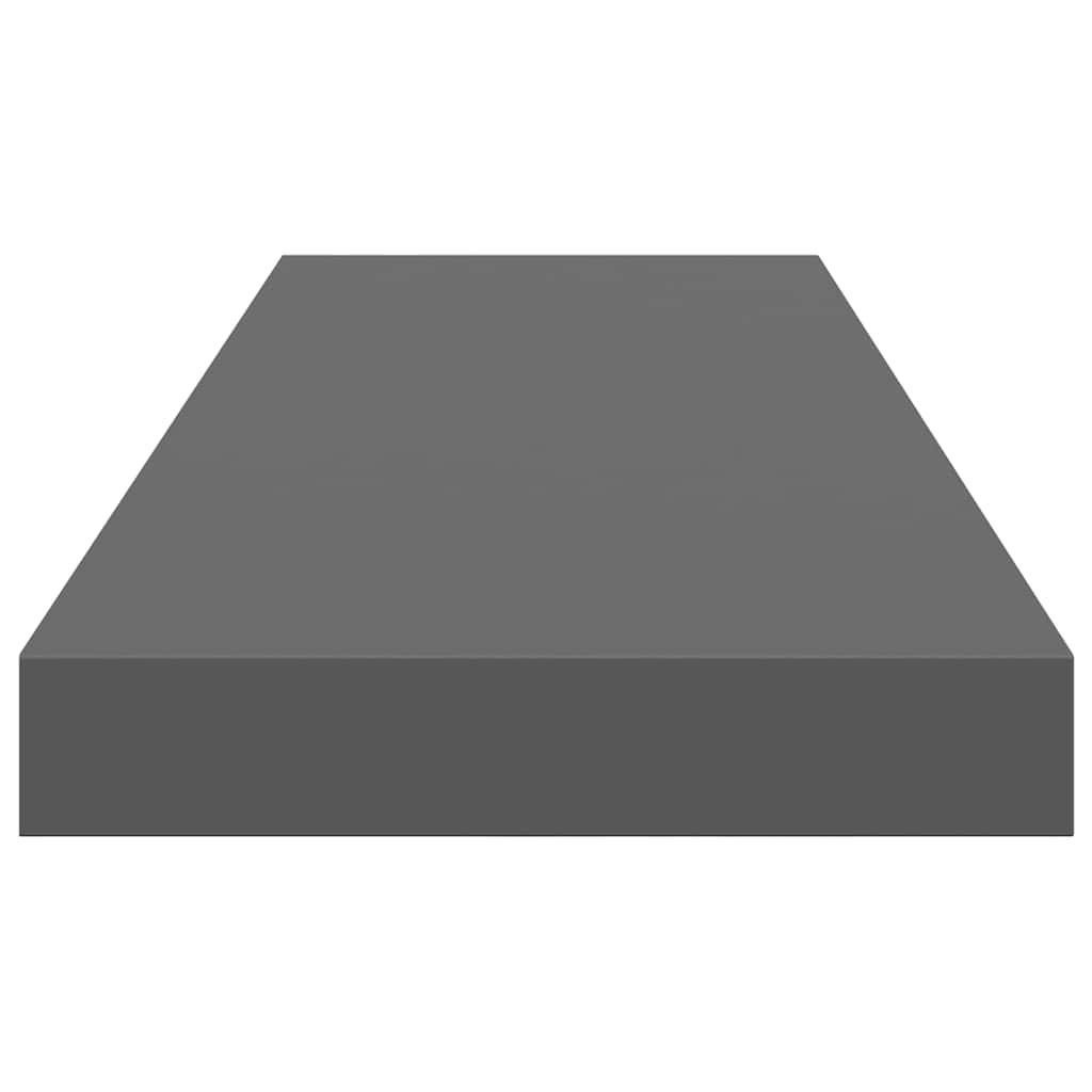 vidaXL Floating Wall Shelf High Gloss Grey 80x23.5x3.8 cm MDF