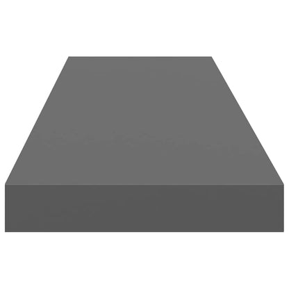 vidaXL Floating Wall Shelf High Gloss Grey 90x23.5x3.8 cm MDF