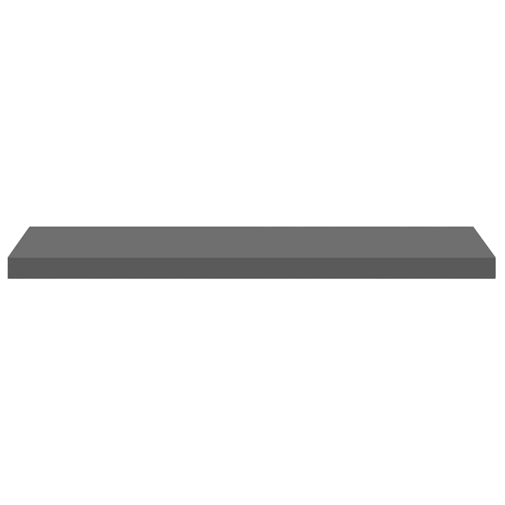 vidaXL Floating Wall Shelves 4 pcs High Gloss Grey 90x23.5x3.8 cm MDF
