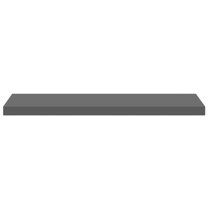 vidaXL Floating Wall Shelves 4 pcs High Gloss Grey 90x23.5x3.8 cm MDF