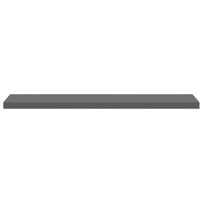 vidaXL Floating Wall Shelf High Gloss Grey 120x23.5x3.8 cm MDF