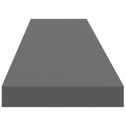vidaXL Floating Wall Shelves 4 pcs High Gloss Grey 120x23.5x3.8 cm MDF