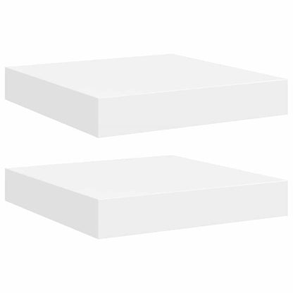 323803 vidaXL Floating Wall Shelves 2 pcs White 23x23,5x3,8 cm MDF