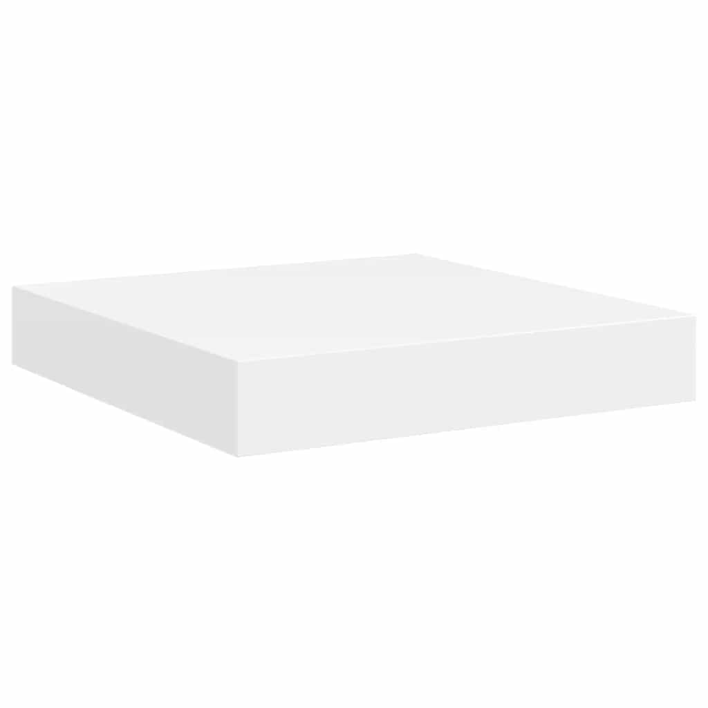 vidaXL Floating Wall Shelves 2 pcs White 23x23.5x3.8 cm MDF