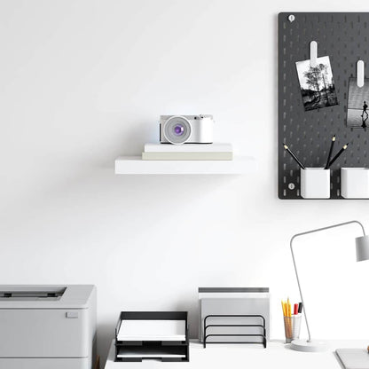 vidaXL Floating Wall Shelf White 40x23.5x3.8 cm MDF