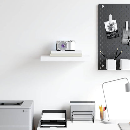 vidaXL Floating Wall Shelf White 40x23x3.8 cm MDF
