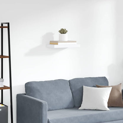 vidaXL Floating Wall Shelf White 40x23.5x3.8 cm MDF
