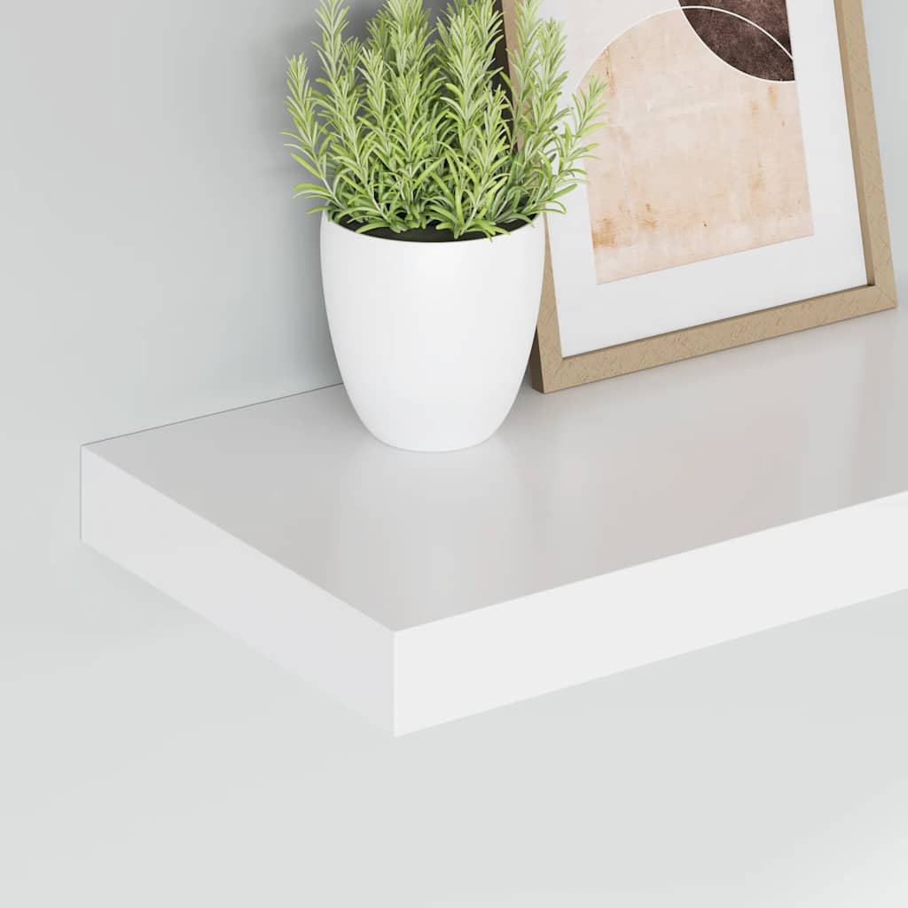 vidaXL Floating Wall Shelves 4 pcs White 40x23.5x3.8 cm MDF