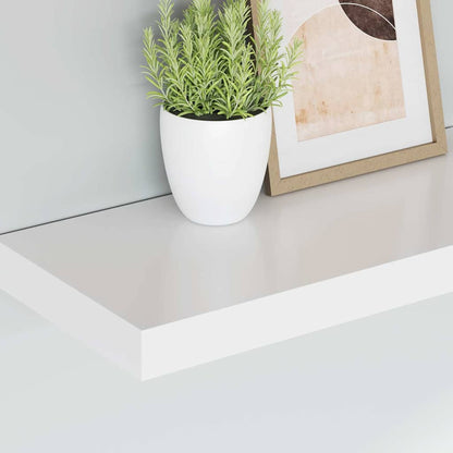 vidaXL Floating Wall Shelf White 50x23.5x3.8 cm MDF