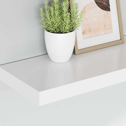 vidaXL Floating Wall Shelves 2 pcs White 50x23x3.8 cm MDF