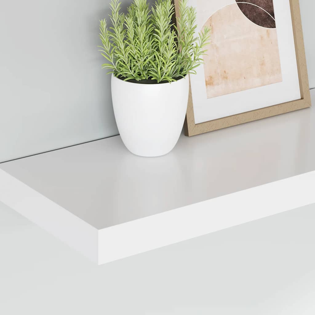 vidaXL Floating Wall Shelves 4 pcs White 50x23x3.8 cm MDF