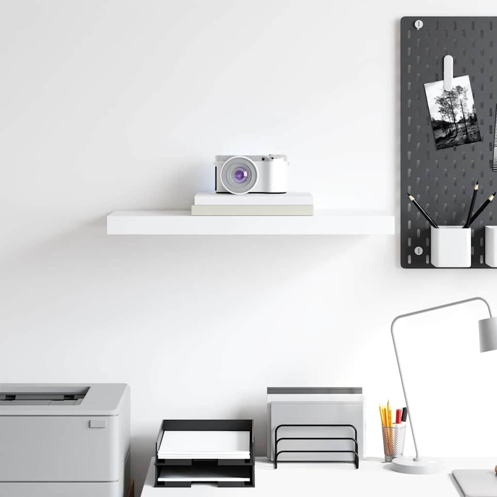 323811 vidaXL Floating Wall Shelf White 60x23,5x3,8 cm MDF