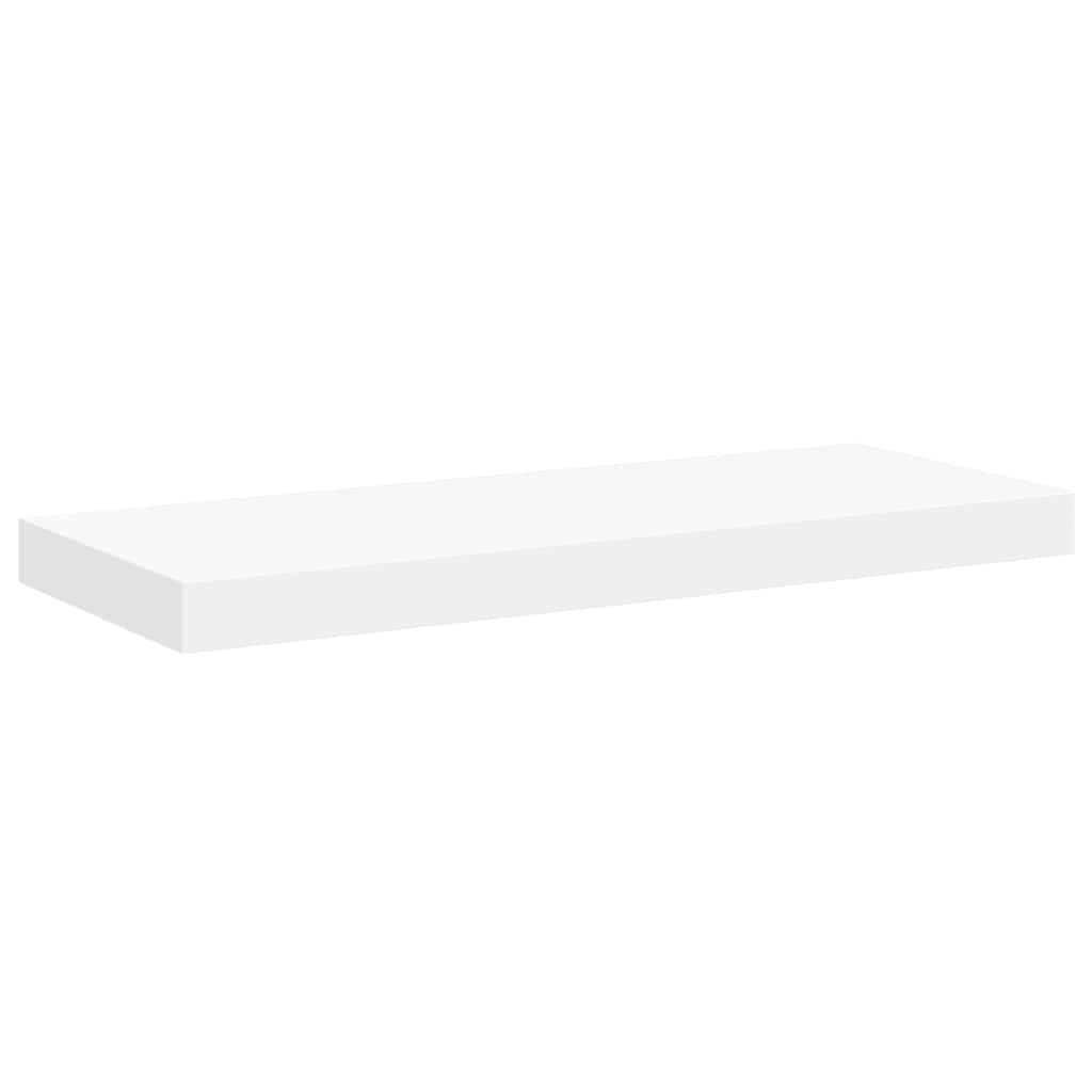 vidaXL Floating Wall Shelves 2 pcs White 60x23.5x3.8 cm MDF