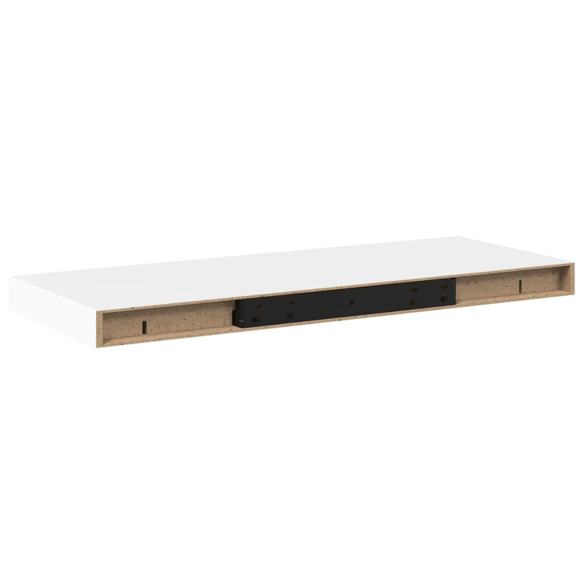 323812 vidaXL Floating Wall Shelves 2 pcs White 60x23,5x3,8 cm MDF