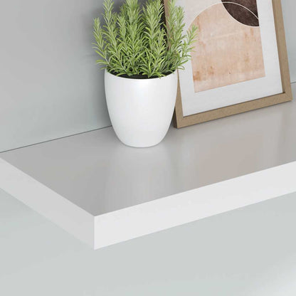 vidaXL Floating Wall Shelf White 80x23.5x3.8 cm MDF