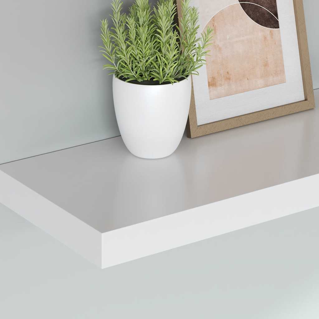 vidaXL Floating Wall Shelves 4 pcs White 80x23.5x3.8 cm MDF
