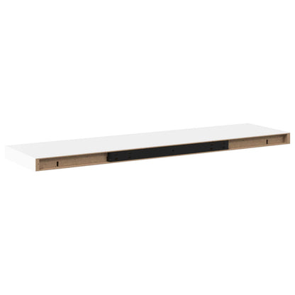 323818 vidaXL Floating Wall Shelves 2 pcs White 90x23,5x3,8 cm MDF