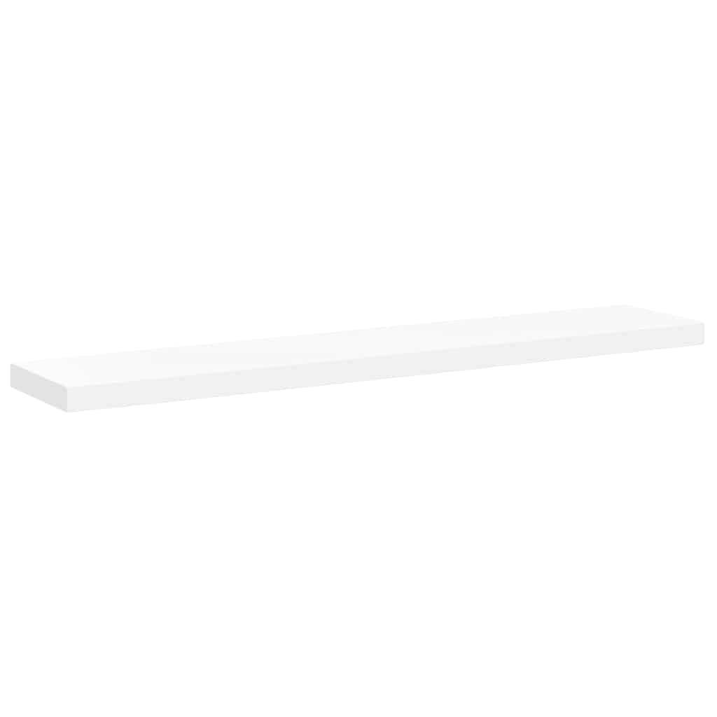 vidaXL Floating Wall Shelf White 120x23.5x3.8 cm MDF