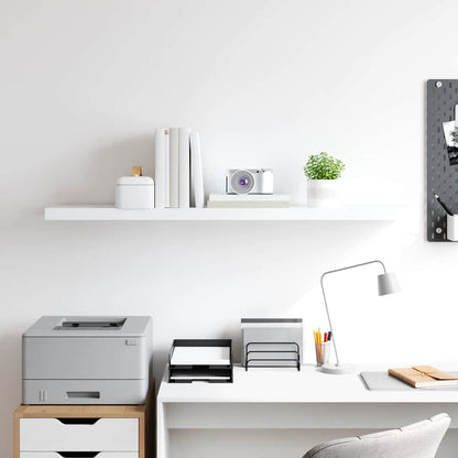 323820 vidaXL Floating Wall Shelf White 120x23,5x3,8 cm MDF