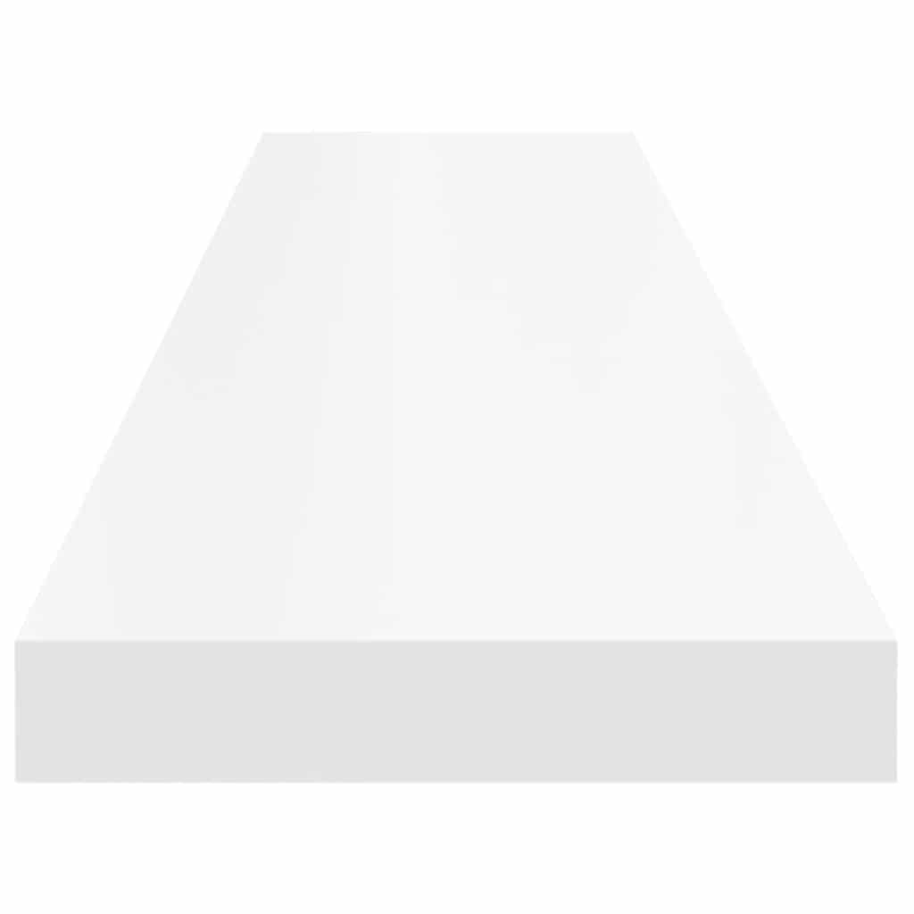 vidaXL Floating Wall Shelf White 120x23.5x3.8 cm MDF