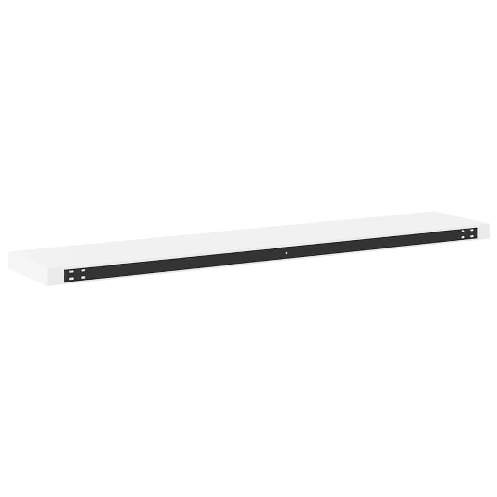 vidaXL Floating Wall Shelf White 120x23.5x3.8 cm MDF