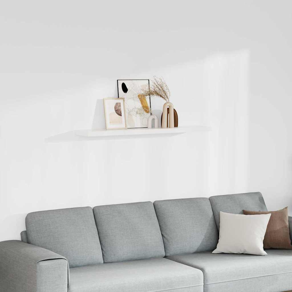323820 vidaXL Floating Wall Shelf White 120x23,5x3,8 cm MDF