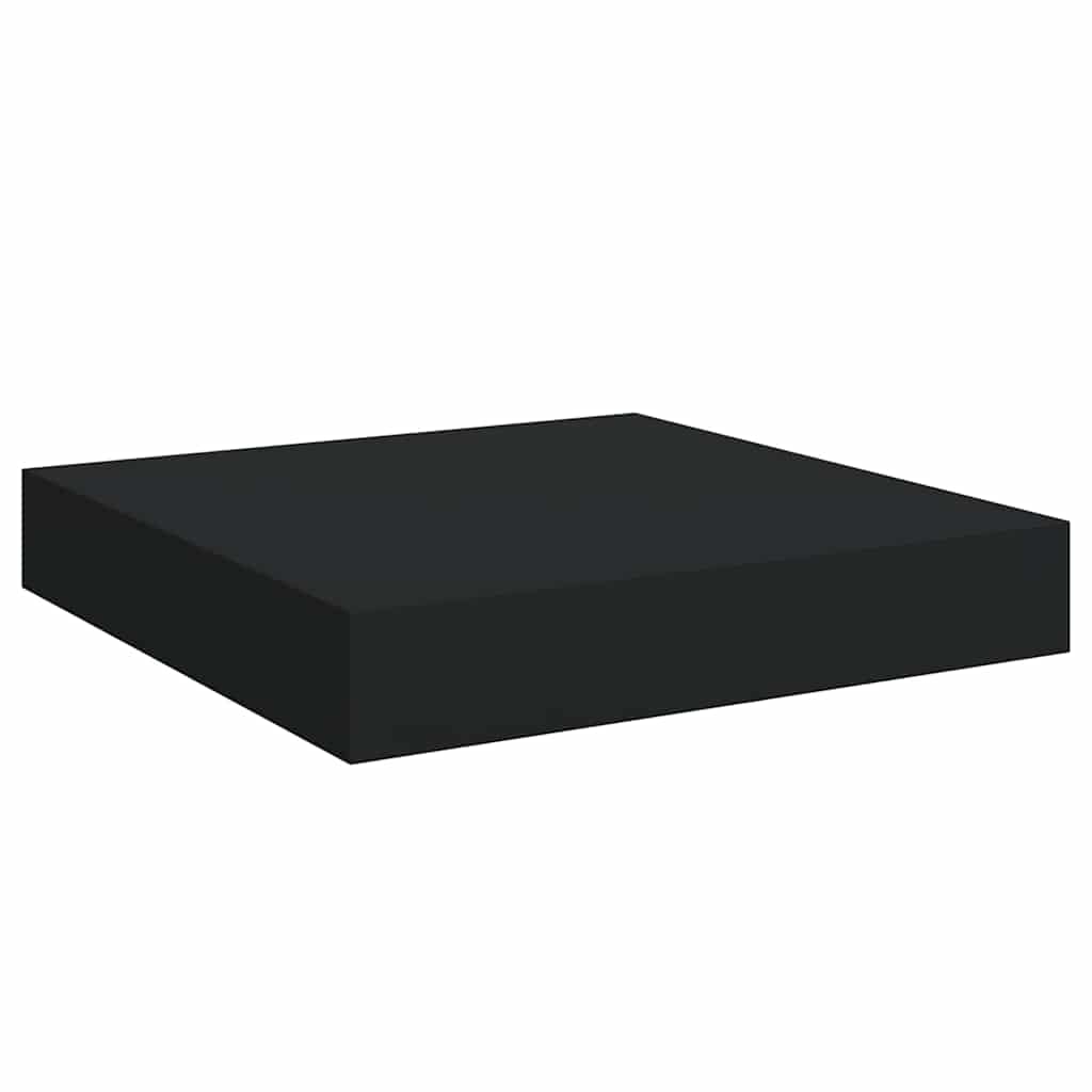 323823 vidaXL Floating Wall Shelf Black 23x23,5x3,8 cm MDF