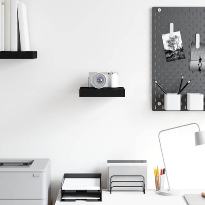 323823 vidaXL Floating Wall Shelf Black 23x23,5x3,8 cm MDF