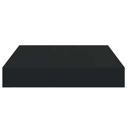 vidaXL Floating Wall Shelf Black 23x23.5x3.8 cm MDF