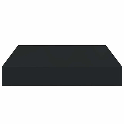 323823 vidaXL Floating Wall Shelf Black 23x23,5x3,8 cm MDF