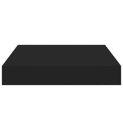 vidaXL Floating Wall Shelf Black 23x23.5x3.8 cm MDF