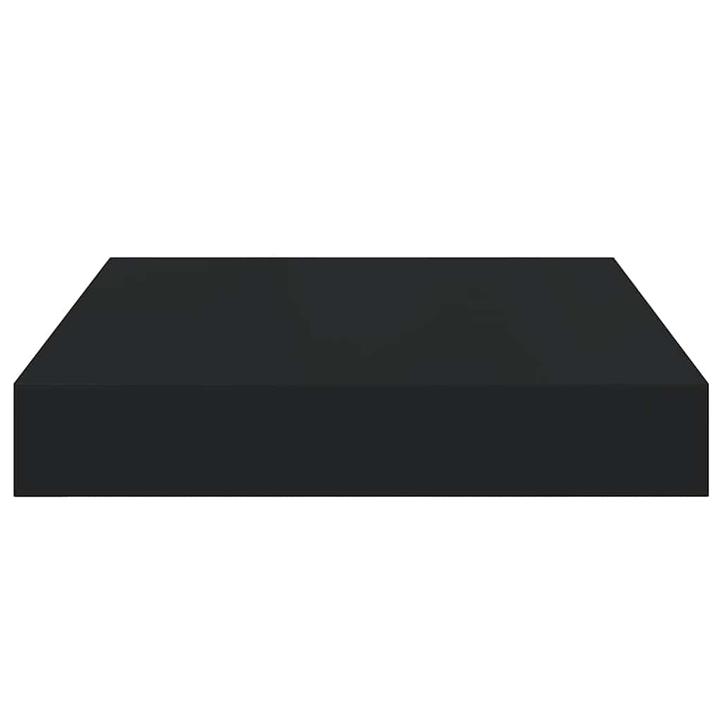 vidaXL Floating Wall Shelves 2 pcs Black 23x23.5x3.8 cm MDF