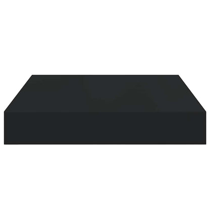 vidaXL Floating Wall Shelves 2 pcs Black 23x23.5x3.8 cm MDF