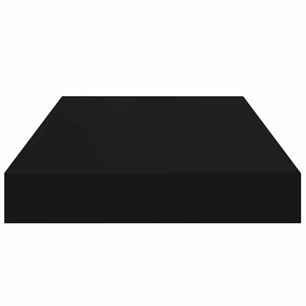 vidaXL Floating Wall Shelf Black 40x23x3.8 cm MDF
