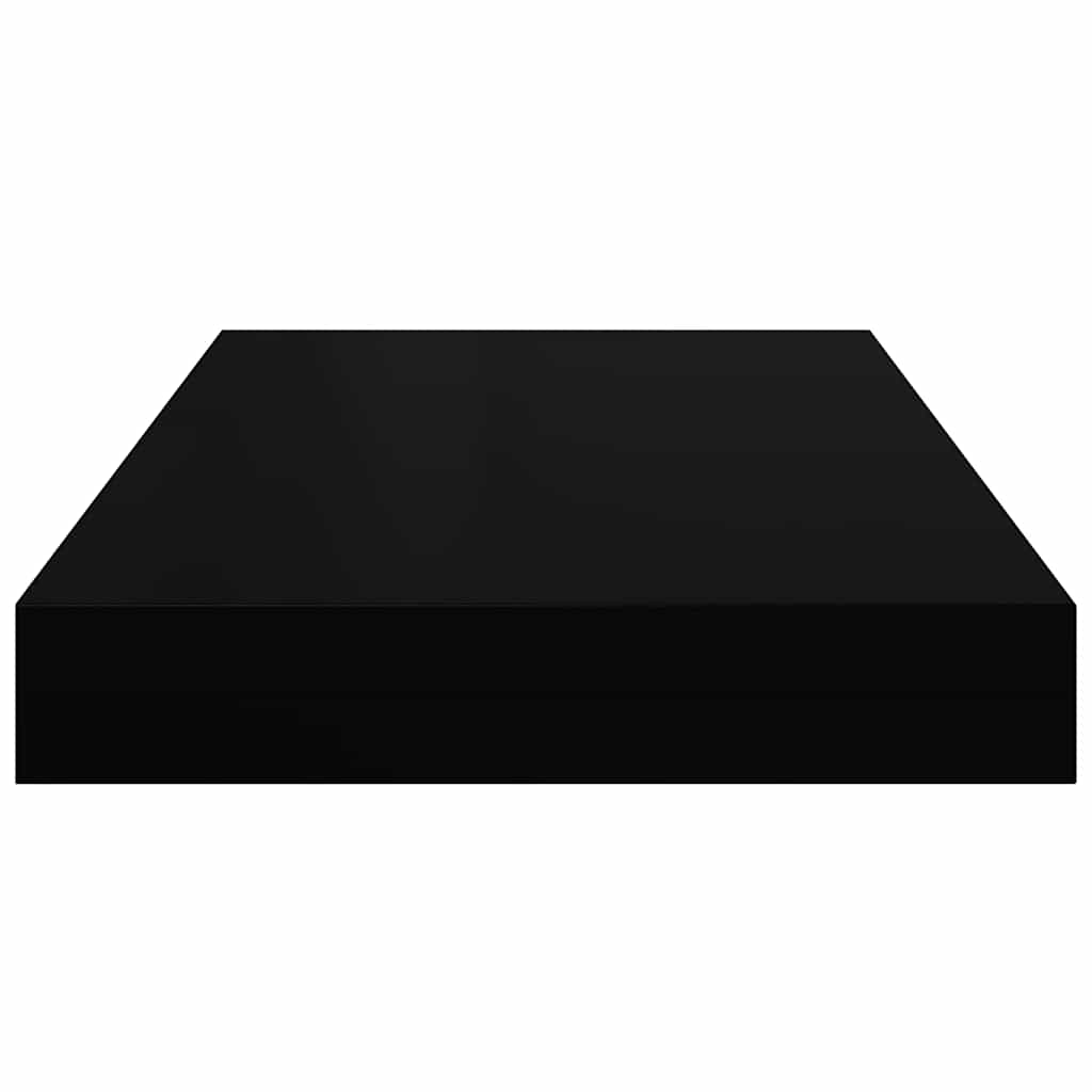 vidaXL Floating Wall Shelves 4 pcs Black 40x23x3.8 cm MDF