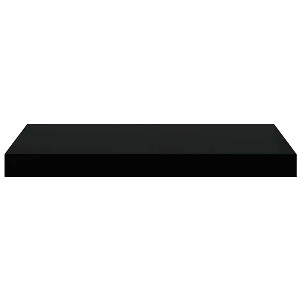 vidaXL Floating Wall Shelf Black 50x23.5x3.8 cm MDF